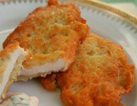 куриная отбивная в картофельном кляре