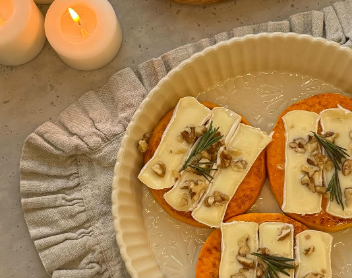 запеченная тыква с сыром бри